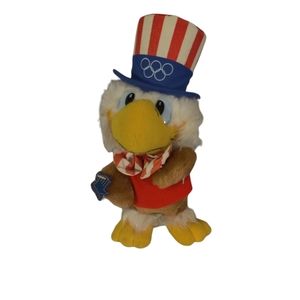 Vintage Applause 1980 LA Olympics Committee Uncle Sam Eagle Plush Bird With Tag